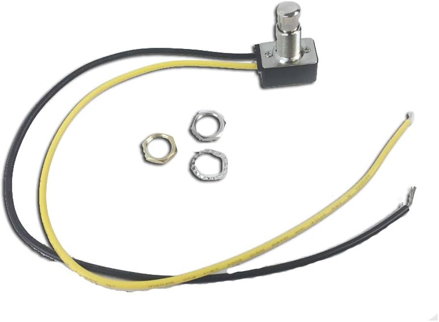 1 Fit All, Residential Vacuum Part 32-9205-04 / Switch-Lead Metal Top Pushbutton