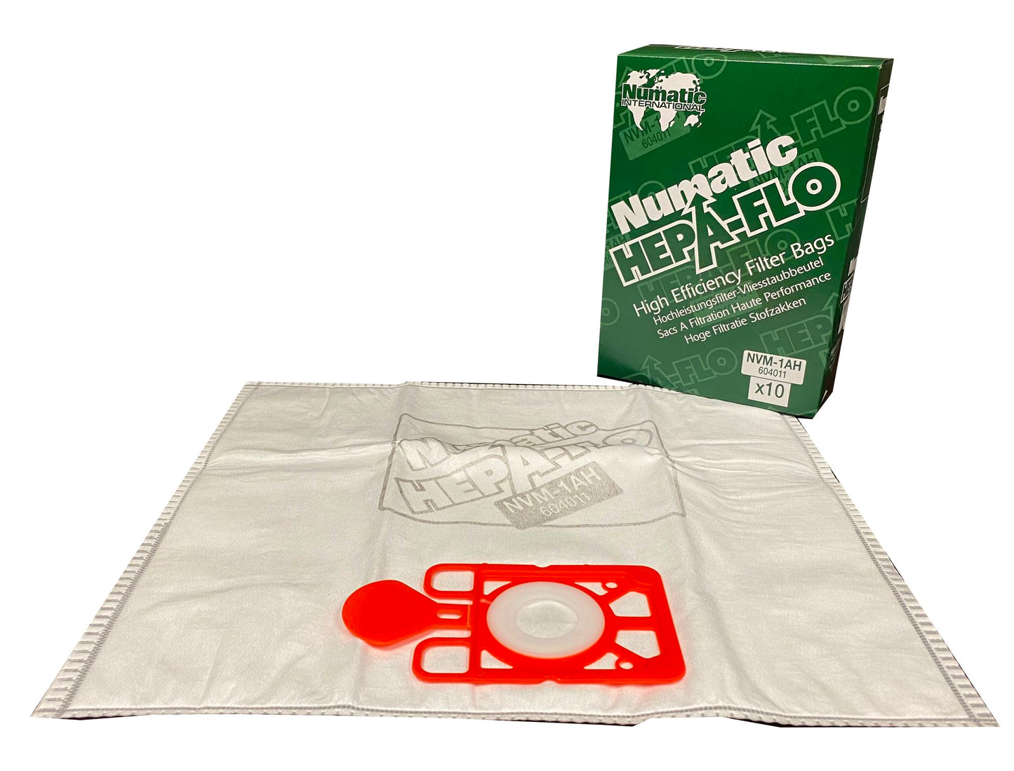 10 Numatic Vacuum Part 604011 HEPA Filtration / Paper Bags, Nacecare, Latitude, Rsv, Rbv, 10PK