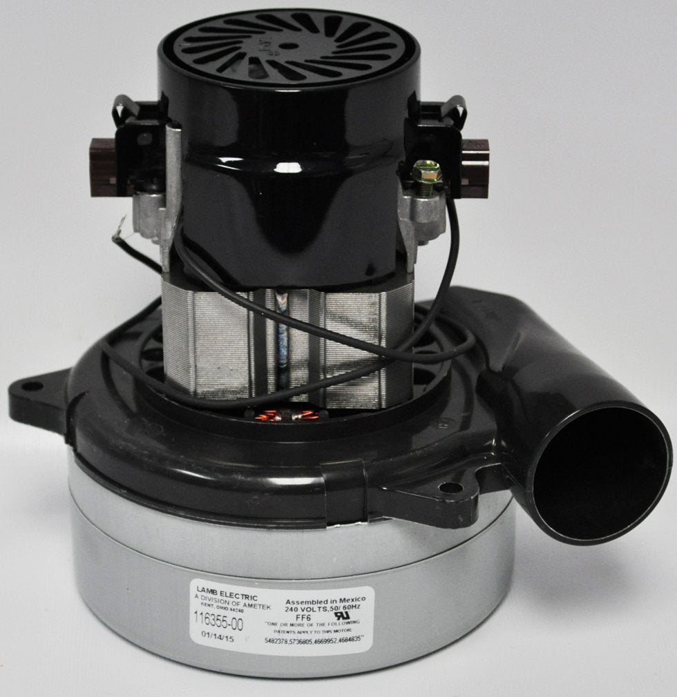 1 Ametek Vacuum Part 116355-00 / Motor, Lamb 2 Stage, 240 Volt, W / Horn