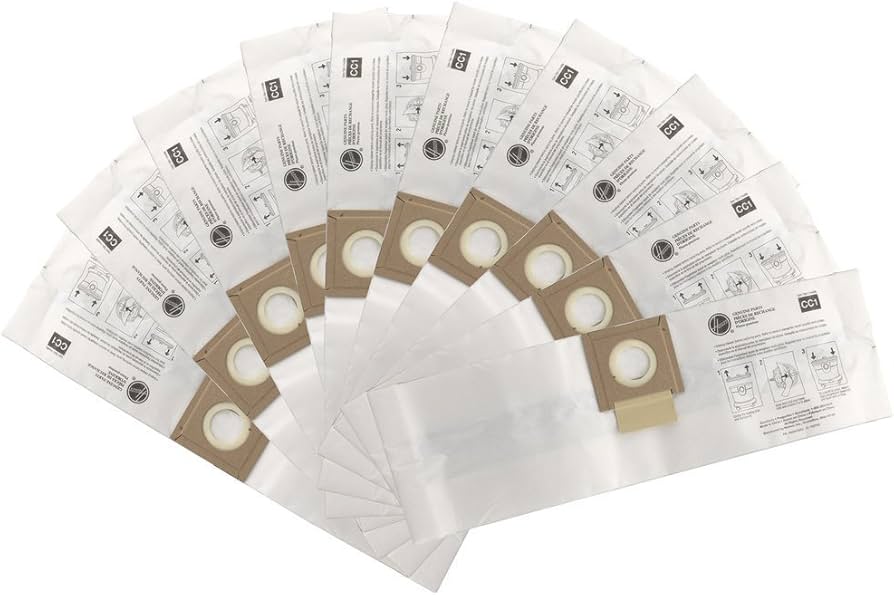 10 Hoover Vacuum Cleaner Bags AH10163 Canister / Paper CH32008 Hushtone, 10PK Cc 1