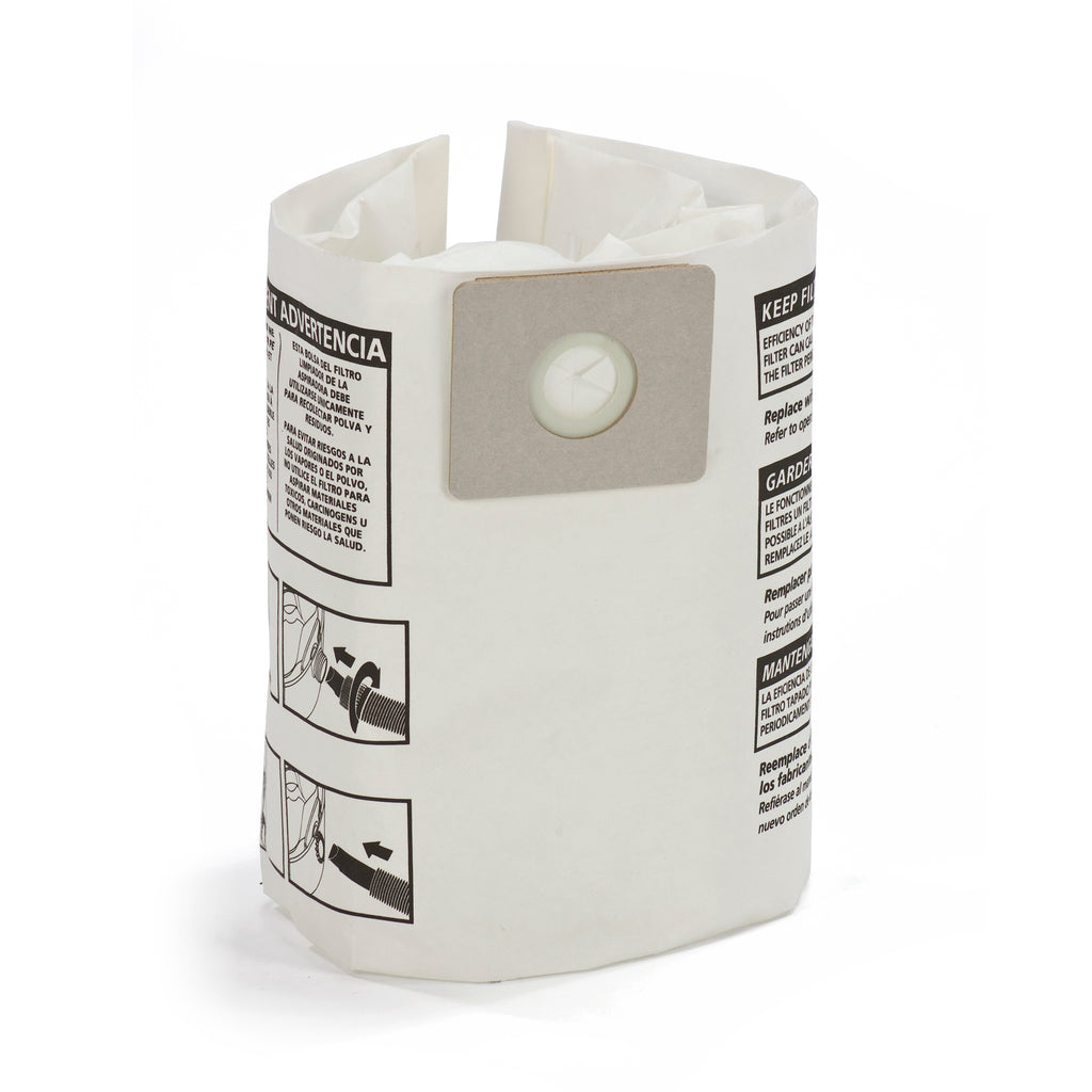 3 Shop Vac Vacuum Part 9066000 / Paper Bags, 3PK, 4 Gallon, All Around Eztype Ll