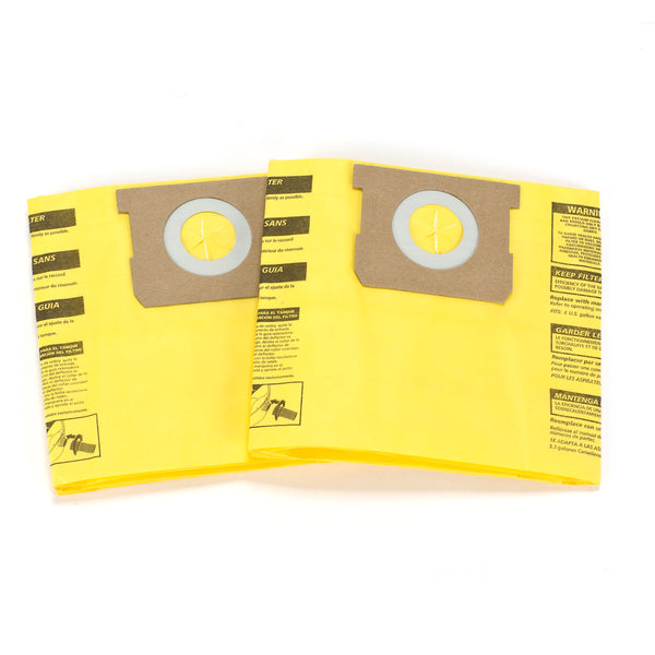 2 Shop Vac Vacuum Part 9196433 / Paper Bags, Type D, 2PK, Wet Dry, 4 Gallon