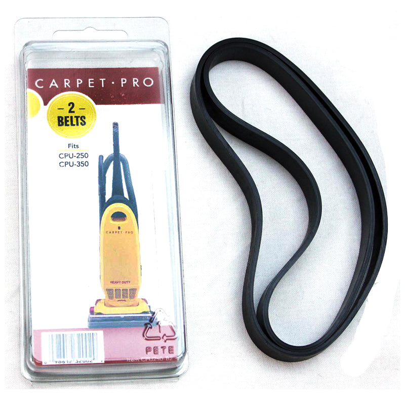 2 Carpet Pro Vacuum Belts CPU250-B2 / CPU-250, CPU-350, Bagless, 2PK Alt Item Singles No Longer Available