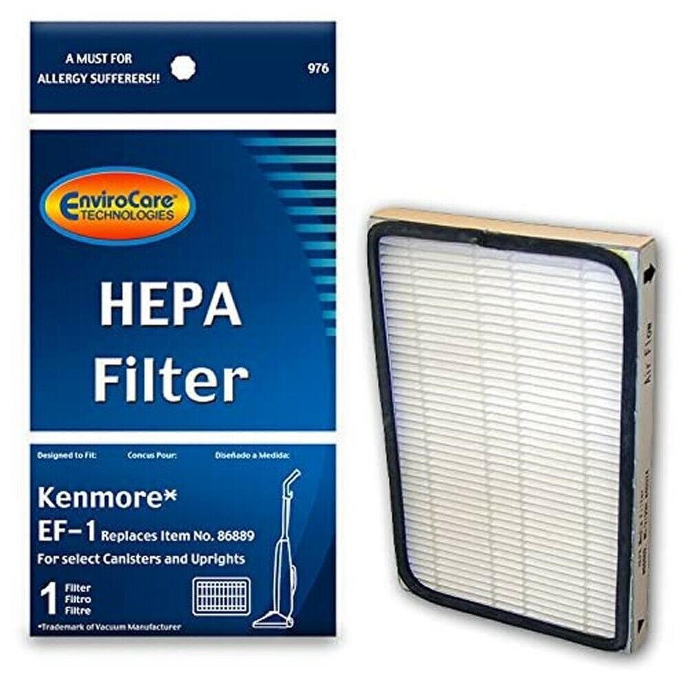 1 Kenmore Vacuum Filter 976 Upright / Unit #86889 Exhaust, REPLACEEF-1, Fits Some Canisters As Well