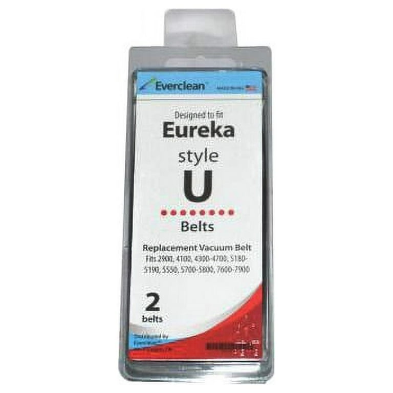 2 Eureka, Sanitaire Vacuum Belts 20-3108-01 Upright / Type U, 2PK, Victory, Everclean