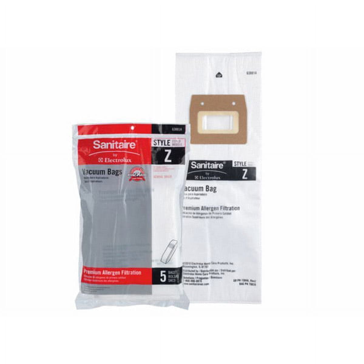5 Eureka, Sanitaire Vacuum Part 63881A10 Upright / Paper Bags, Z, 5PK, Synthetic, SC9050