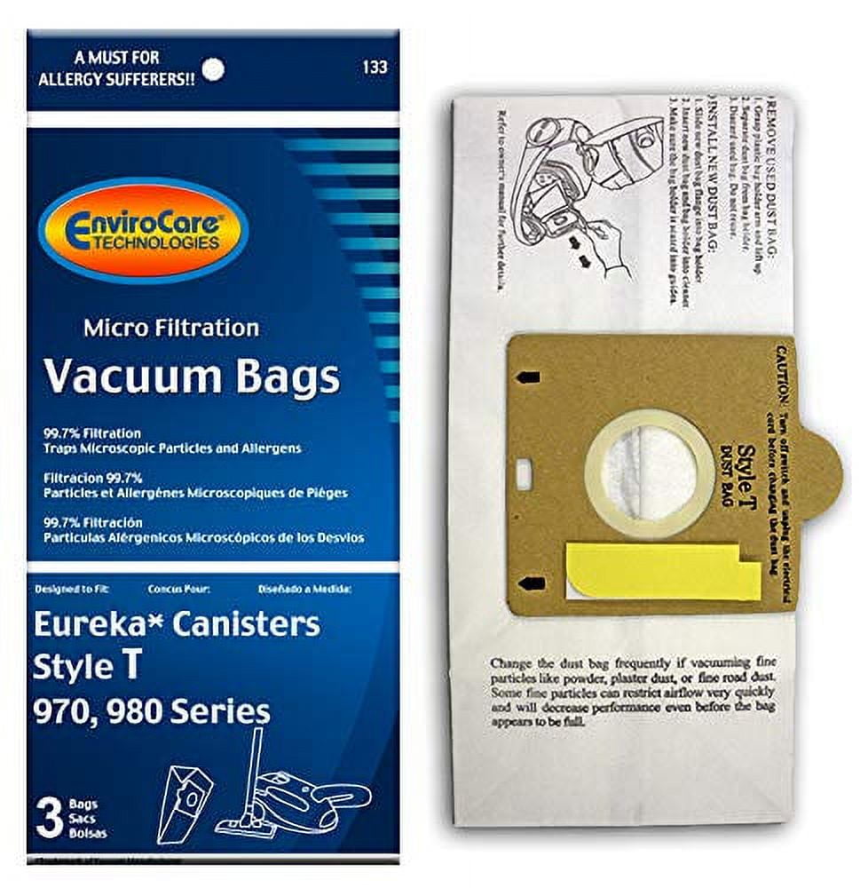 3 Eureka, Sanitaire Vacuum Part 133 Canister Micro Allergen Filtration / Paper Bags, T, 3PK, Micro