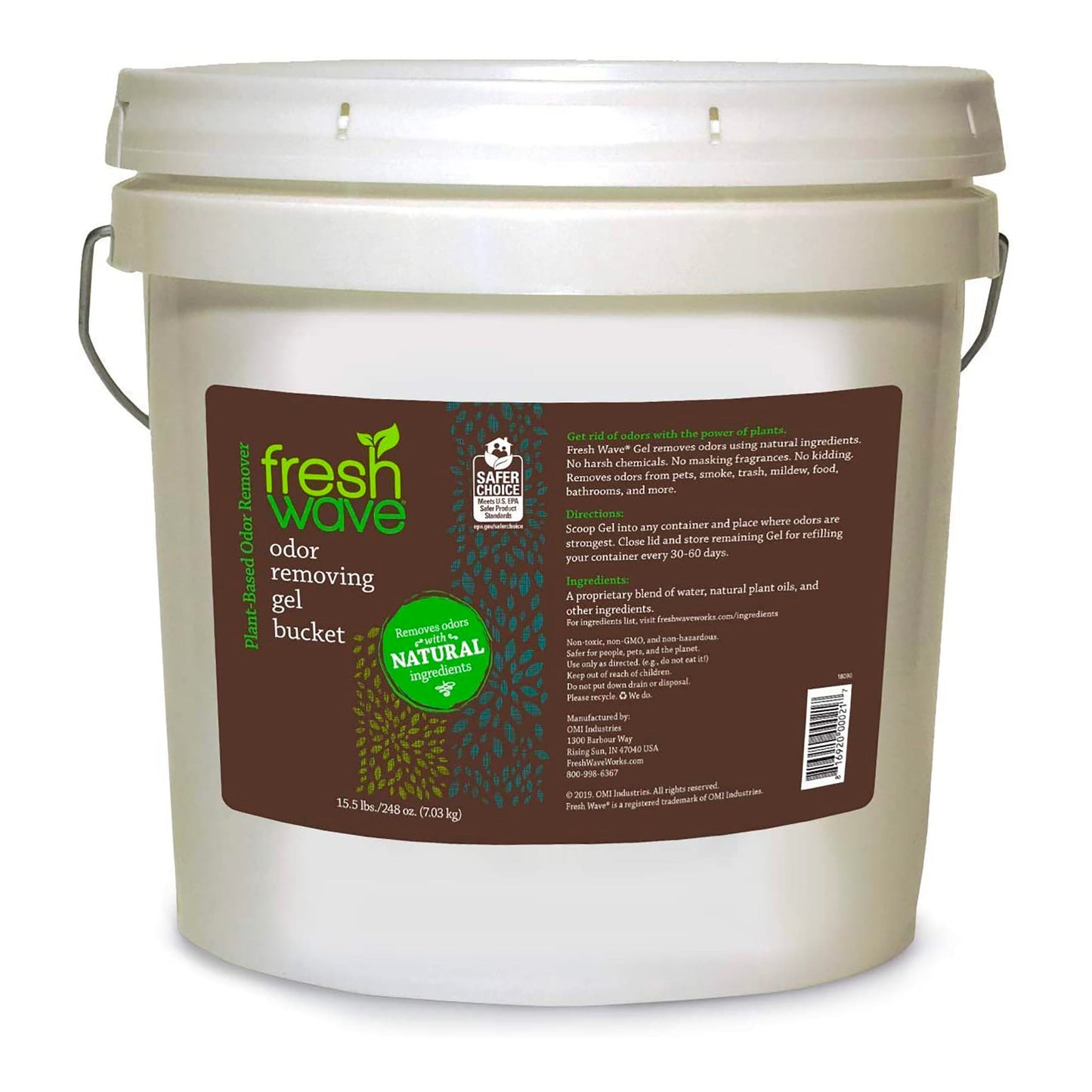 1 Fresh Wave Vacuum Part 21 / Crystal Gel Bucket, 15.5 Lbs Wave, Amber