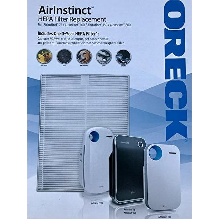 1 Oreck Air Purifier 3YRHPK1 / Filter, HEPA Air Instinct 108