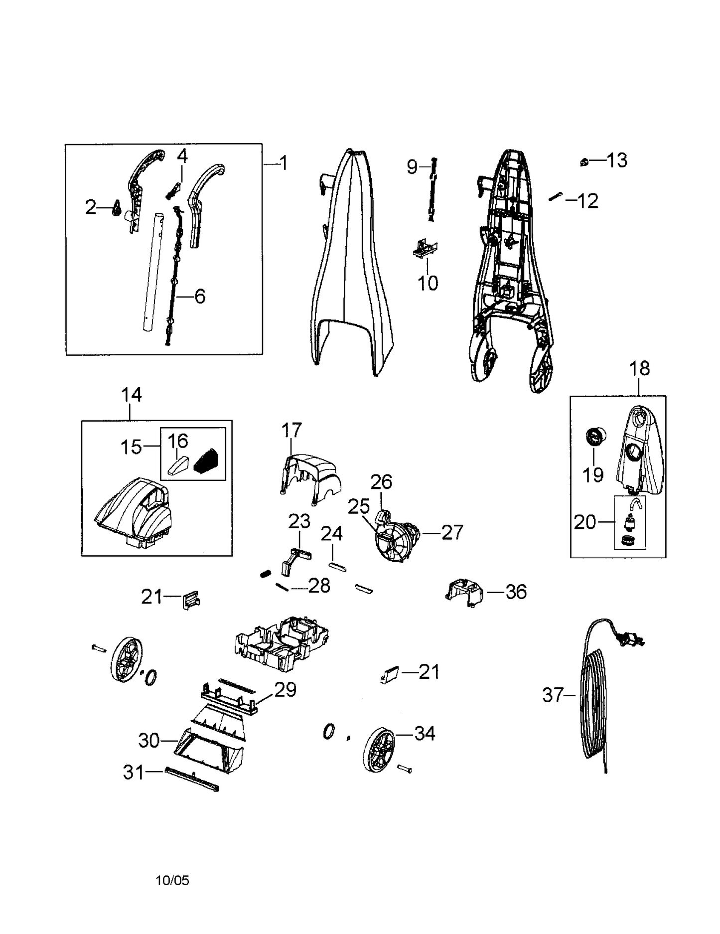1 Bissell Vacuum Part 2106322 / Users Guide 1950 Repl