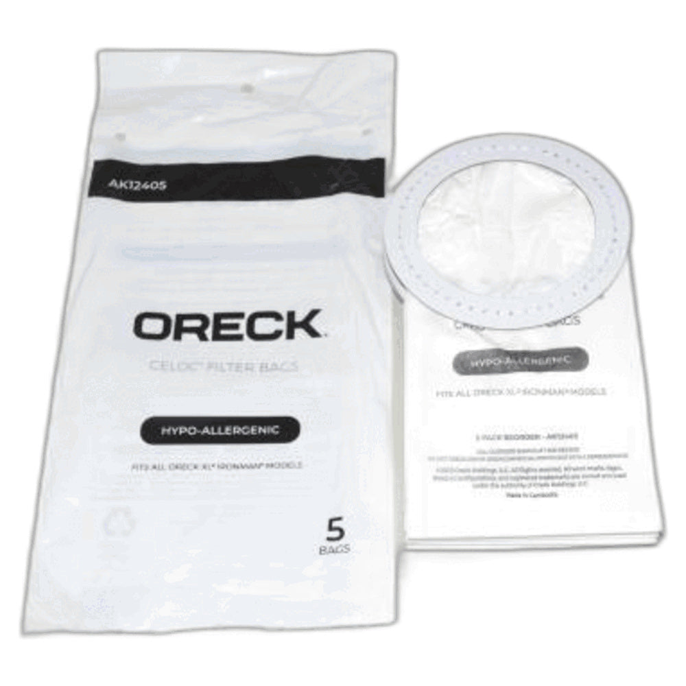 5 Oreck Vacuum Part AK12405 Canister / Paper Bags, Ironman, 5PK, Compact
