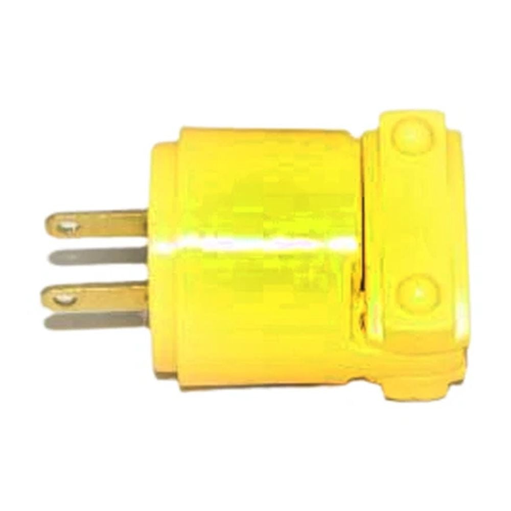 1 Fit All, Residential Vacuum Part 4862 / Male Plug Cooper, 2WIRE, Yellow