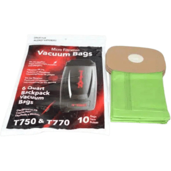 10 Titan Vacuum Part SC100 Backpack / Paper Bags T750, 10PK