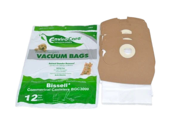 12 Bissell Vacuum Part A893 / Paper Bags, Allergen BGC3000, 12PK