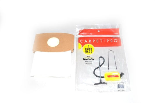 6 Carpet Pro Vacuum Part C5P-6 Canister / Paper Bags CP500, 6PK No Longer Available