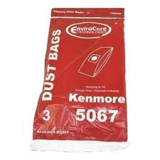 3 Kenmore Vacuum Cleaner Bags 116SW Upright / Paper, 5067, 5067-8, 3PK, Envirokenmore ''X''
