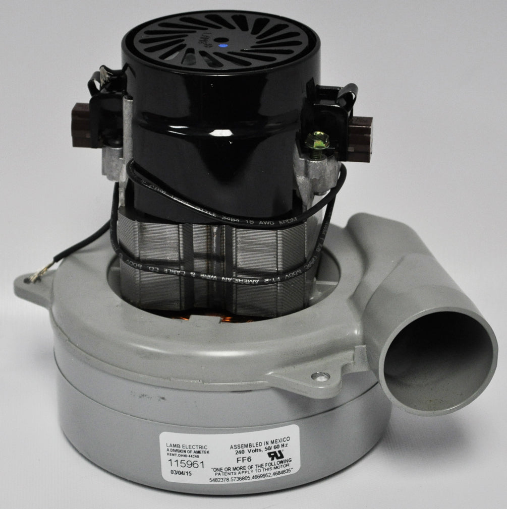 1 Ametek Vacuum Part 115961 / Motor (5.7 Dia.), 240V, 2 Stage, By Pass, B / B, W / Shoot