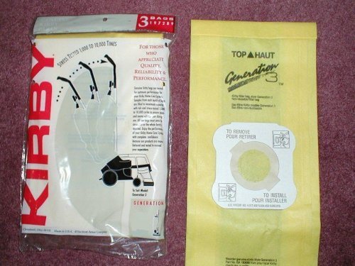 Kirby Part#197389 - Genuine Kirby Style 3 and Generation 3 Vacuum Bags - 3 X 3 Vacuum Bags per Package (9 Total Bags