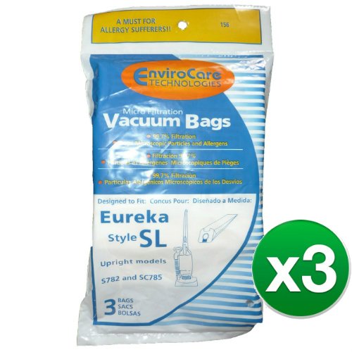 EnviroCare Replacement Vacuum Bag for 61125-12 / 61125 / Style SL (3 Pack)