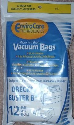 Buster B Oreck Vacuum Cleaner Replacement Bag (12 Pack)