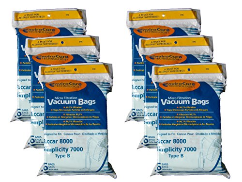 36 Riccar 8000 & Simplicity 7000 Type B Vaccum Bags, Upright, Commercial Vacuum Cleaners, 8000, 7000, 7200, 7250, 7300, 7350, 7700, 7750, 7900, 7950