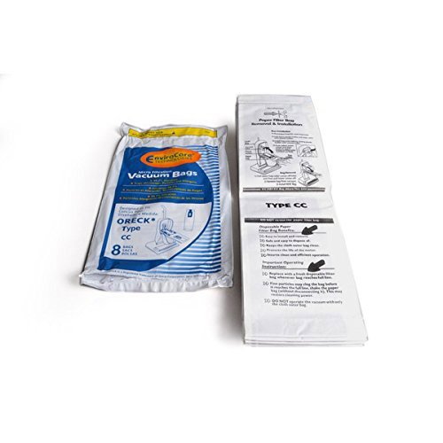 EnviroCare Oreck Upright Micro Filtration Type CC Paper Bag 8 in Pack Part 713