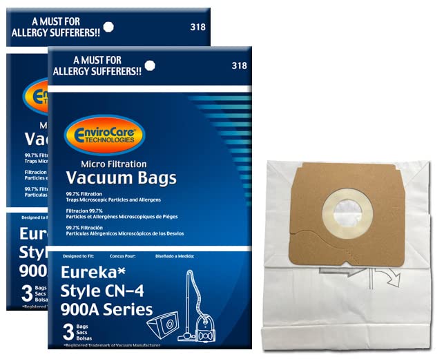 EnviroCare Replacement Vacuum Cleaner Dust Bags made to fit Eureka 900A PowerForce Micro Filtration CN 4 6 Bags