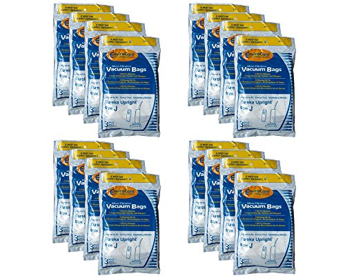 48 Eureka Allergy Style J Vacuum Bags, Athena, Boss Power Upright, Limited Edition, Power Plus Vacuum Cleaners, 2270, 2271, 2272, 2273, 2900-2920, 61515, 61515-12 , 61995, 2902AV, 2271A