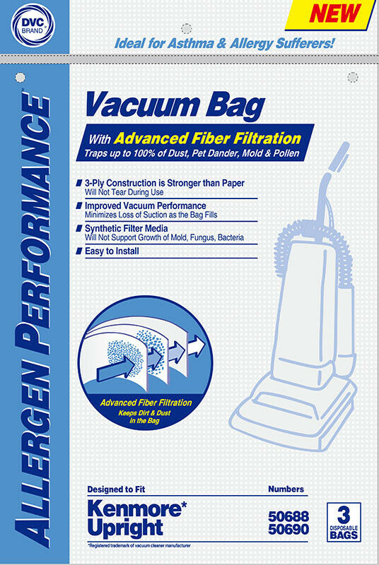 Kenmore Style O Synthetic HEPA Vacuum Cleaner Bags by DVC Made in USA