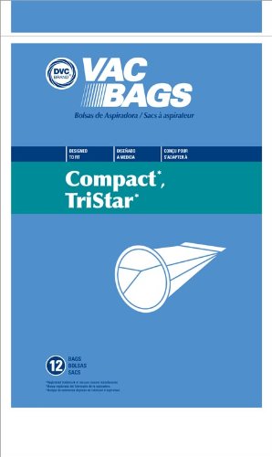 DVC Replacement 409650 Compact Paper Bag | Vacuum Cleaner Bag | Microfiltration with Closure | Replacement Parts to Keep Clean and Breathe Easy | Made in the USA | 12 Pack