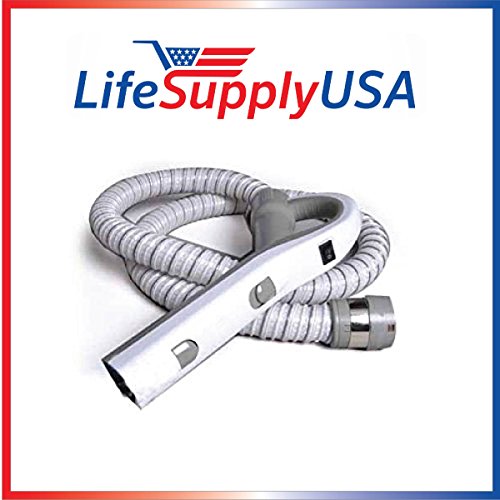 LifeSupplyUSA Electric Vacuum Hose with Pistol Grip Swivel Handle Compatible with Aerus Electrolux Lux Legacy Epic - White/Gray