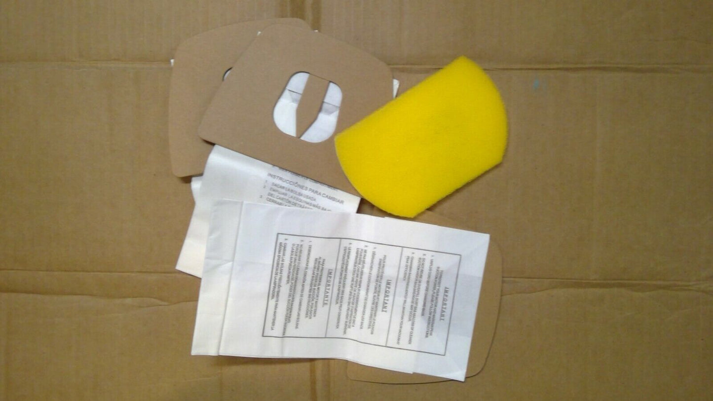 Designed to fit Dirt Devil Type F replaces part # 330048001 3 bags 1 filter