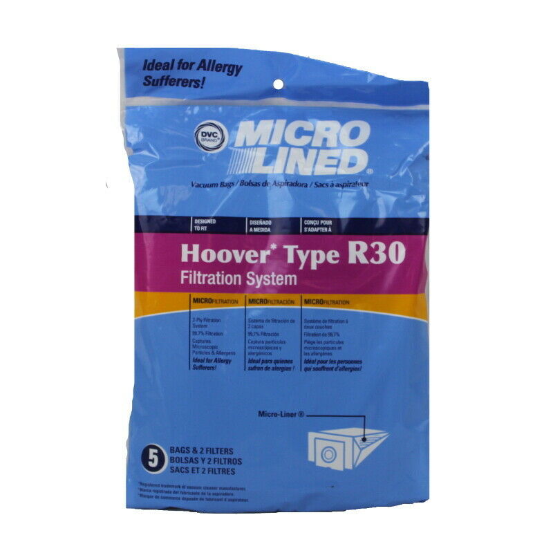 Hoover R30 Micro Allergen Vacuum Cleaner Bags by DVC Made in USA