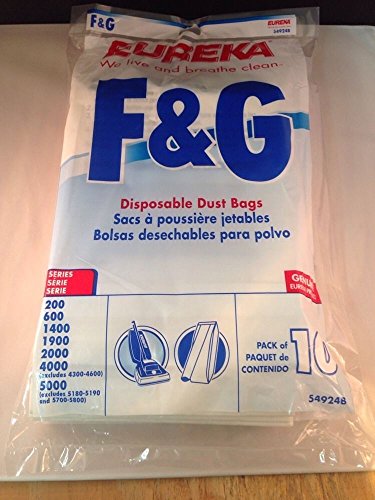 (Ship from USA) Eureka F&G Upright Vacuum Bags 10 Pk Genuine OEM