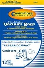 Compact/Tristar Paper Bag Micro 12 Pack By Envirocare Replacement #738