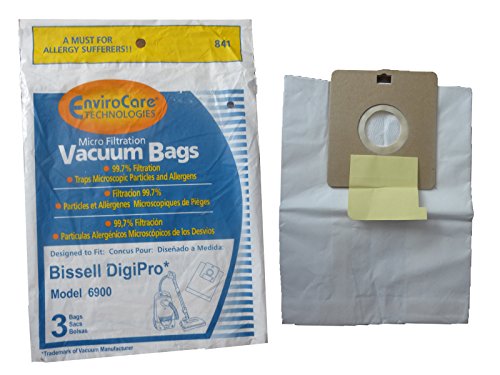3 EnviroCare Replacement Vacuum Bag for Type 32115 Bissell Digi-Pro Allergy Vacuum Cleaner Bags 6900 Series. Also substitute for LG Samsung VP-77F Vacuum Model 5500, 6013, 7049, and 7700 series Quiet