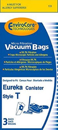 Eureka Canister Vacuum 970A, 970 Series Type T Bags 3 Pk Generic Part # 133