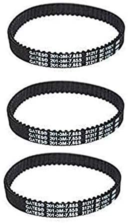 Bissell Proheat 2x Revolution Pet Cogged Brush Belt 3Pk Fits 1964, 1986, 2007, 20078, 2007p, 2283 Models # 1611130