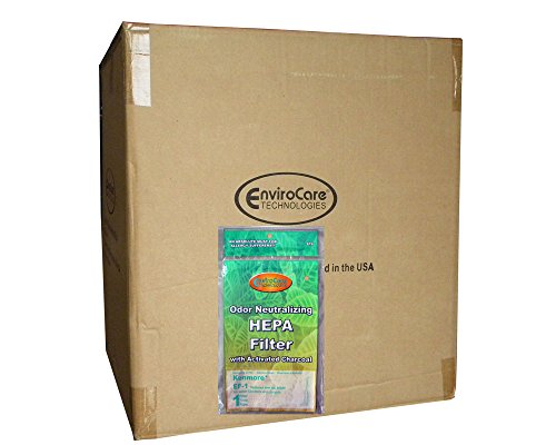 (100) Kenmore Sears EF 1 Pleated Vacuum HEPA Filter w/activated Charcoal, 86899 Progressive Vacuum Cleanser, C368KCNP1, 40324, 02080007000