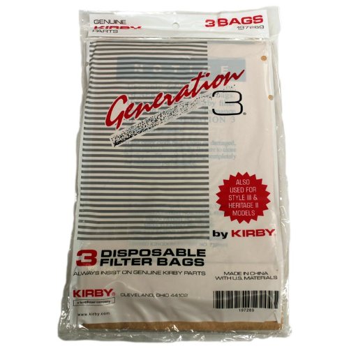 Kirby Generation 3 Vacuum 197289 (15 Bags: 5 Packs of 3), Gray