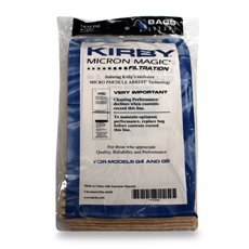 Kirby Genuine Micron Magic Filter Bags 3 PK + 3 FREE Kirby Belts