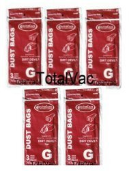 Dirt Devil G Vacuum Cleaner Bags - 15 Bags