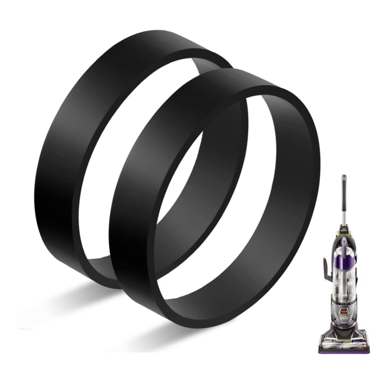 JEDELEOS Replacement Belts for Bissell PowerGlide Lift-Off Pet 2043, 2763, 9182 Vacuum Series, Replace Parts 1601961 (Pack of 2)