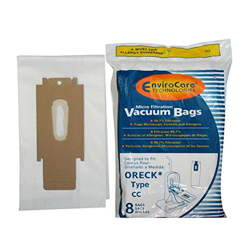 Replacement Part For Oreck Generic Upright Vacuum 8 Bags Type CC, XL with 3 Belts