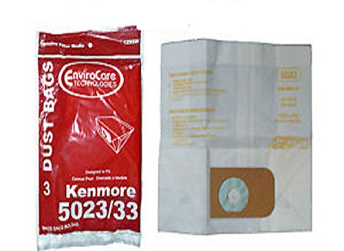 Kenmore Type E 5023,5033 Canister Paper Bags 3 PK # 129SW