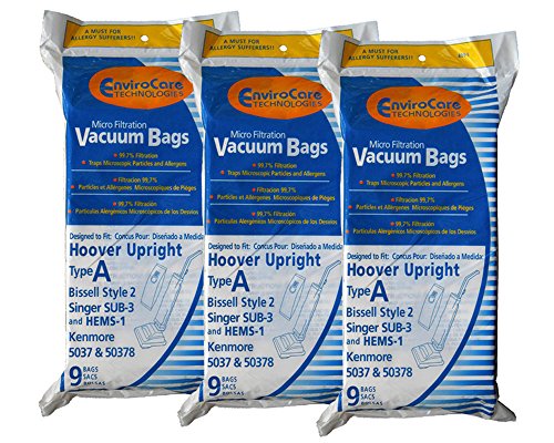 27 Hoover Type A Bissell Style 2 Singer Micro Filtration Vacuum Cleaner Bags