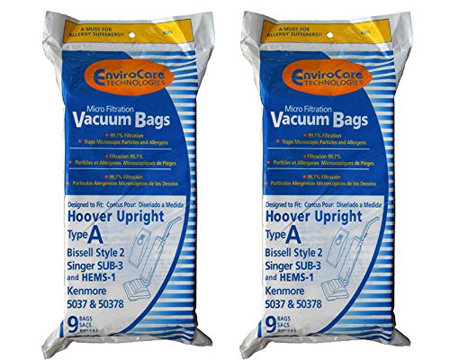 18 Hoover Type A Bissell Style 2 Singer Micro Filtration Vacuum Cleaner Bags