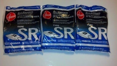 Stkertools(TM) 9 Hoover 401011SR Style SR Canister Vacuum Allergen Filtration Bags, Genuine