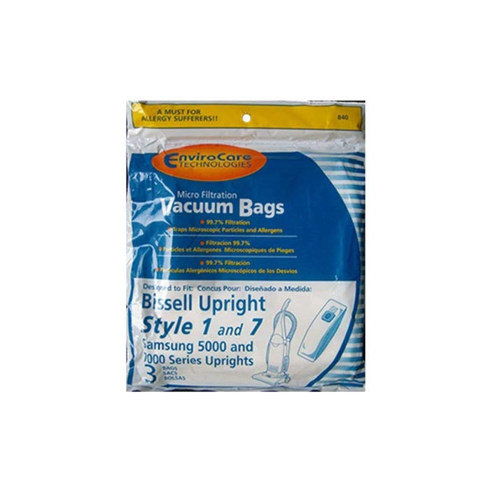 840, Style 1/7 Paper Bags For Bissell Vacuum Cleaner (Pack Of 3)