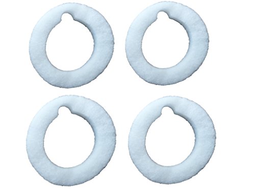 4 Filter Queen 4404012600 Exhaust Foam Filter Batting Ring Canister Vacuums